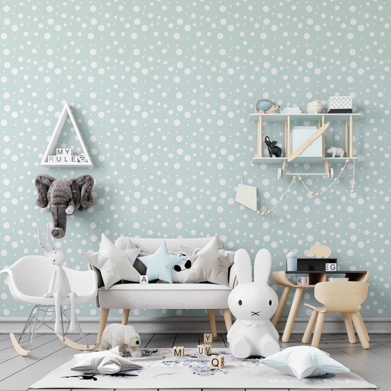 Papel de Parede Adesivo Bolha Branca N04009 - Papel na Parede