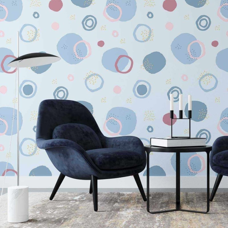 Papel de Parede Adesivo Bolhas Artístico N02065 - Papel na Parede