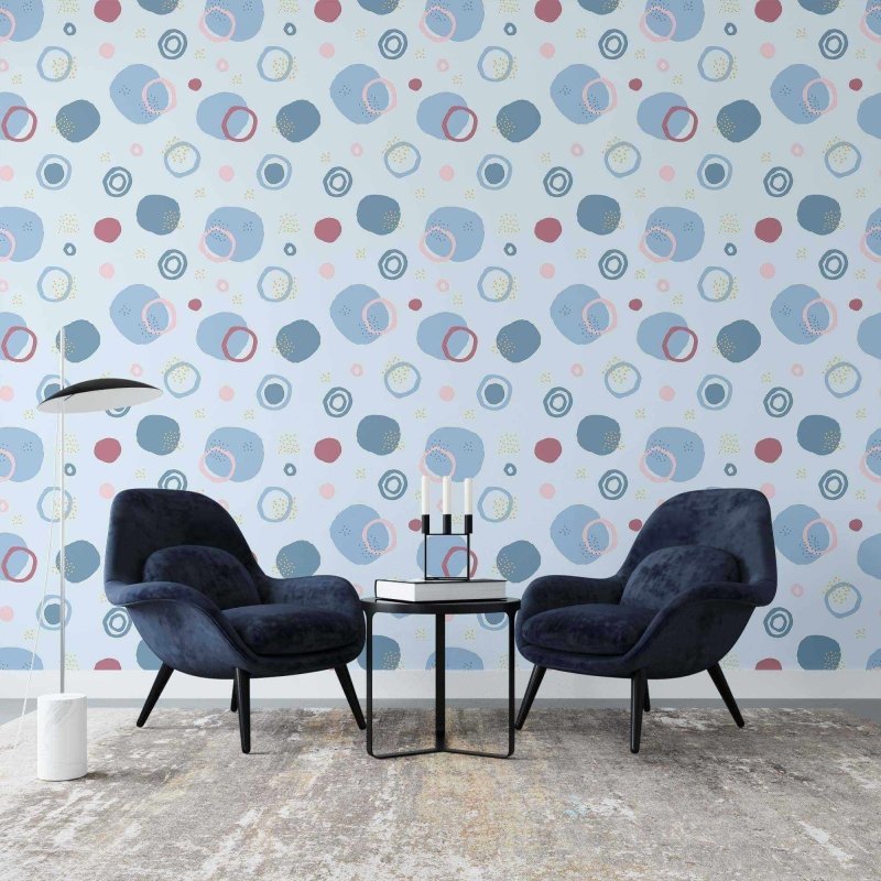 Papel de Parede Adesivo Bolhas Artístico N02065 - Papel na Parede