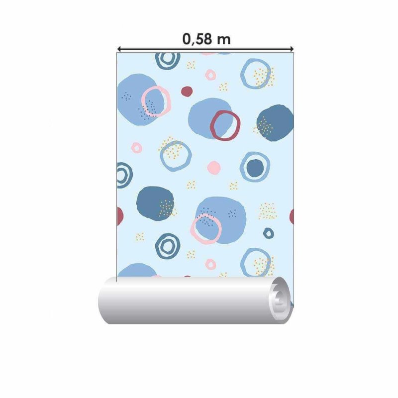 Papel de Parede Adesivo Bolhas Artístico N02065 - Papel na Parede
