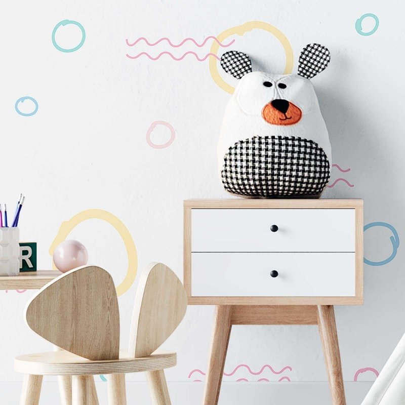 Papel de Parede Adesivo Bolhas Artístico N02185 - Papel na Parede