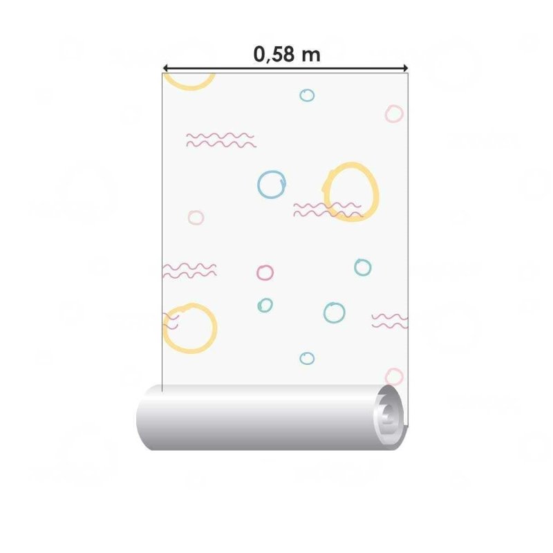 Papel de Parede Adesivo Bolhas Artístico N02185 - Papel na Parede