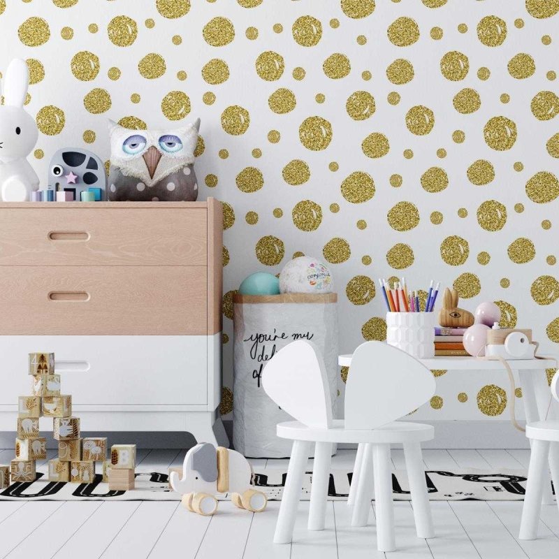 Papel de Parede Adesivo Bolhas Douradas N04017 - Papel na Parede
