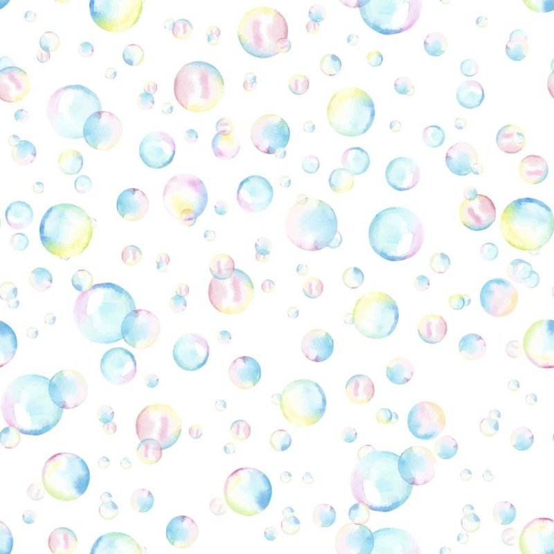 Papel de Parede Adesivo Bolhas em Aquarela Coloridas N08109 - Papel na Parede