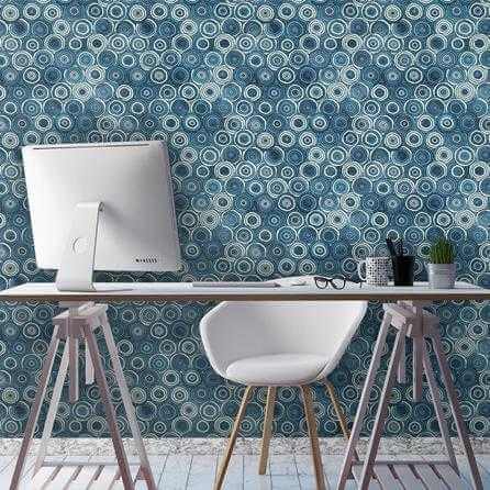 Papel de Parede Adesivo Bolhas Retrô 126730904 - Papel na Parede