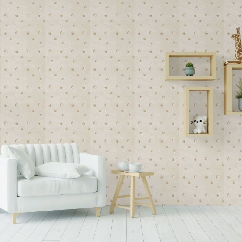 Papel de Parede Adesivo Bolinhas Golden Dots N019071 - Papel na Parede