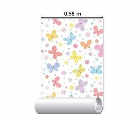 Papel de Parede Adesivo Borboleta Colorido 130045097 - Papel na Parede