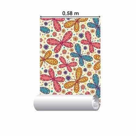 Papel de Parede Adesivo Borboleta Colorido 181862774 - Papel na Parede
