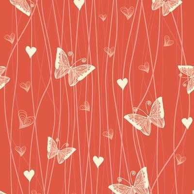 Papel de Parede Adesivo Borboleta Coração 105286676 - Papel na Parede