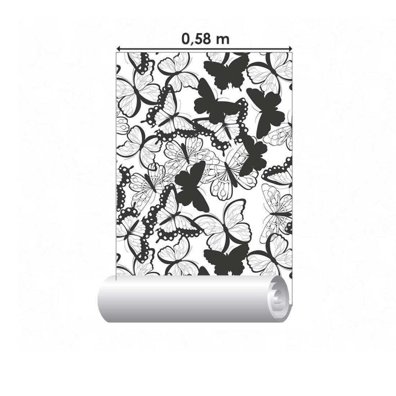 Papel de Parede Adesivo Borboleta N02226 - Papel na Parede
