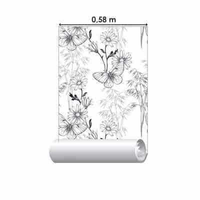 Papel de Parede Adesivo Borboleta N331 - Papel na Parede