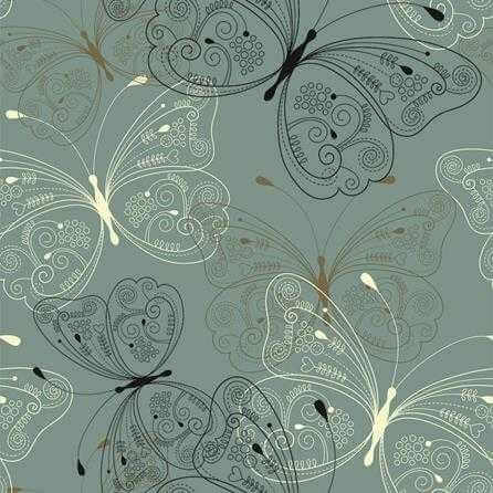 Papel de Parede Adesivo Borboleta Romântico 607 - Papel na Parede