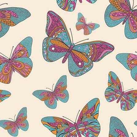 Papel de Parede Adesivo Borboleta Rosa e Azul 169571294 - Papel na Parede