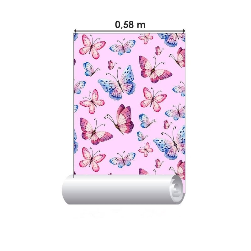 Papel de Parede Adesivo Borboletas Aquarela N010199 - Papel na Parede