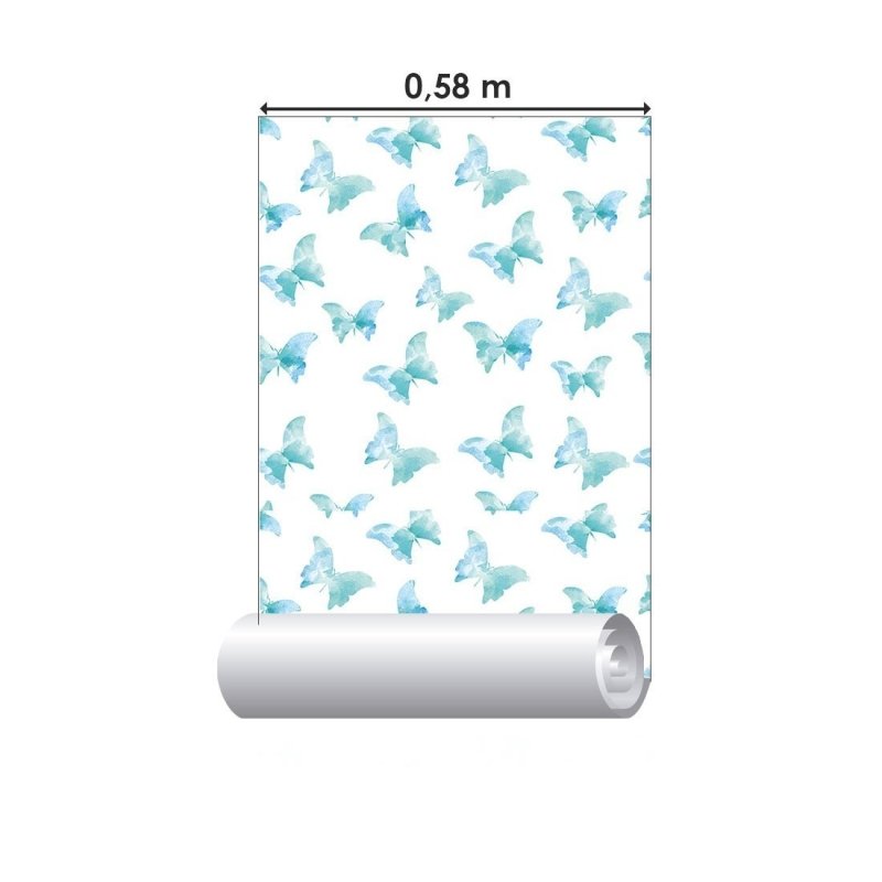 Papel de Parede Adesivo Borboletas Aquarela N019010 - Papel na Parede