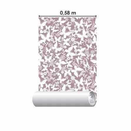 Papel de Parede Adesivo Borboletas Branca 217394383 - Papel na Parede