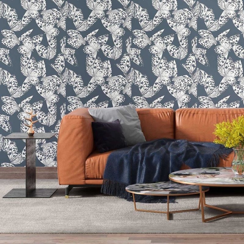 Papel de Parede Adesivo Borboletas brancas N08173 - Papel na Parede