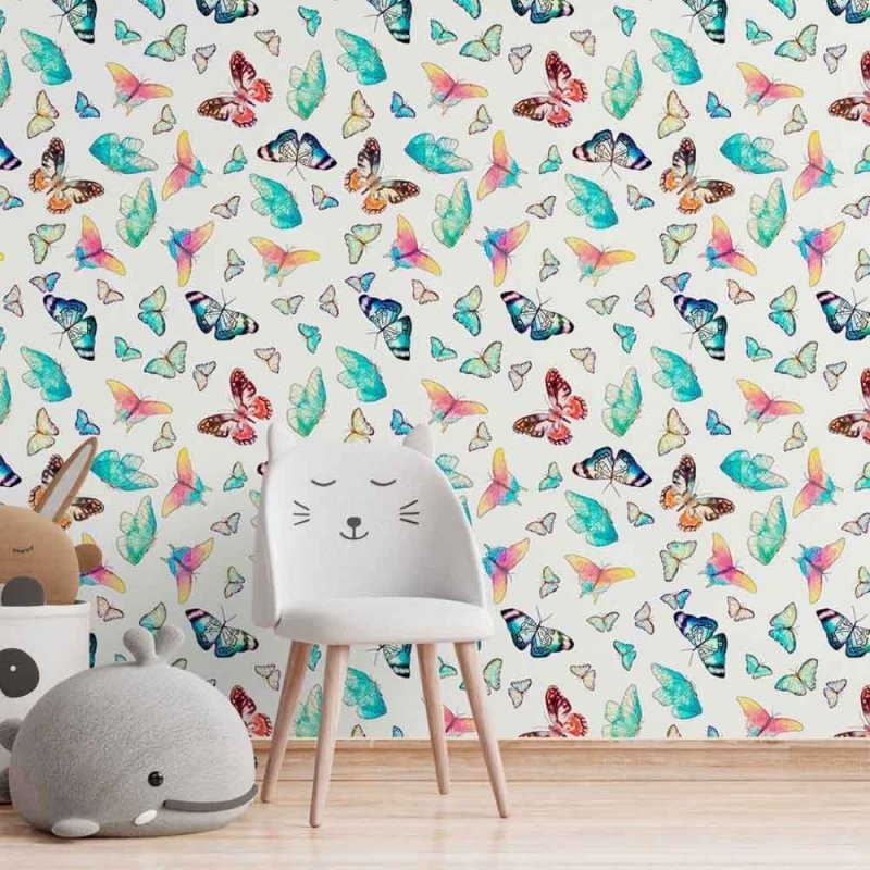 Papel de Parede Adesivo borboletas N014203 - Papel na Parede