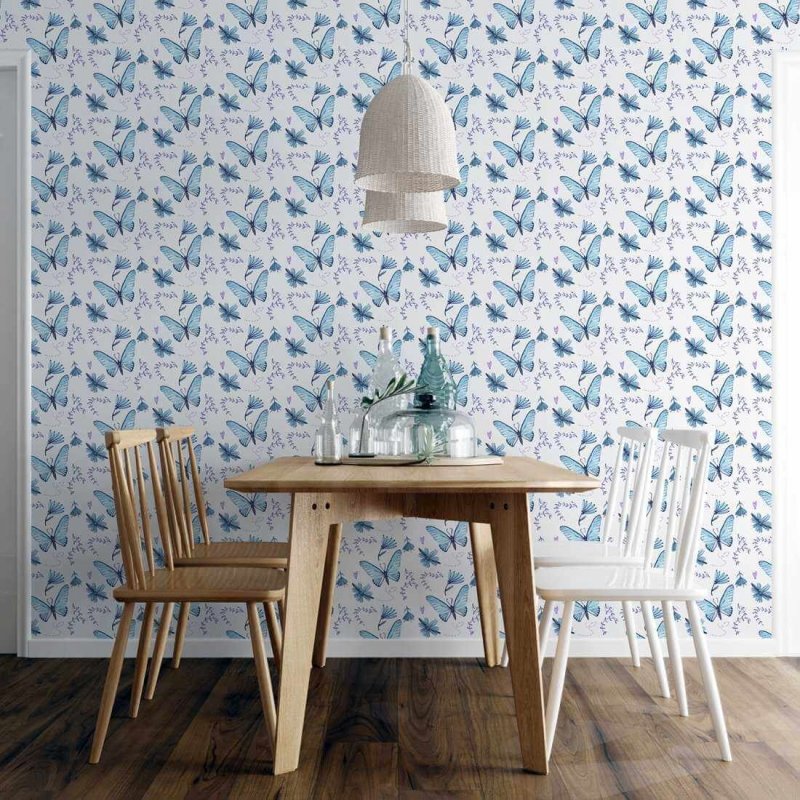 Papel de Parede Adesivo Borboletas N74350 - Papel na Parede