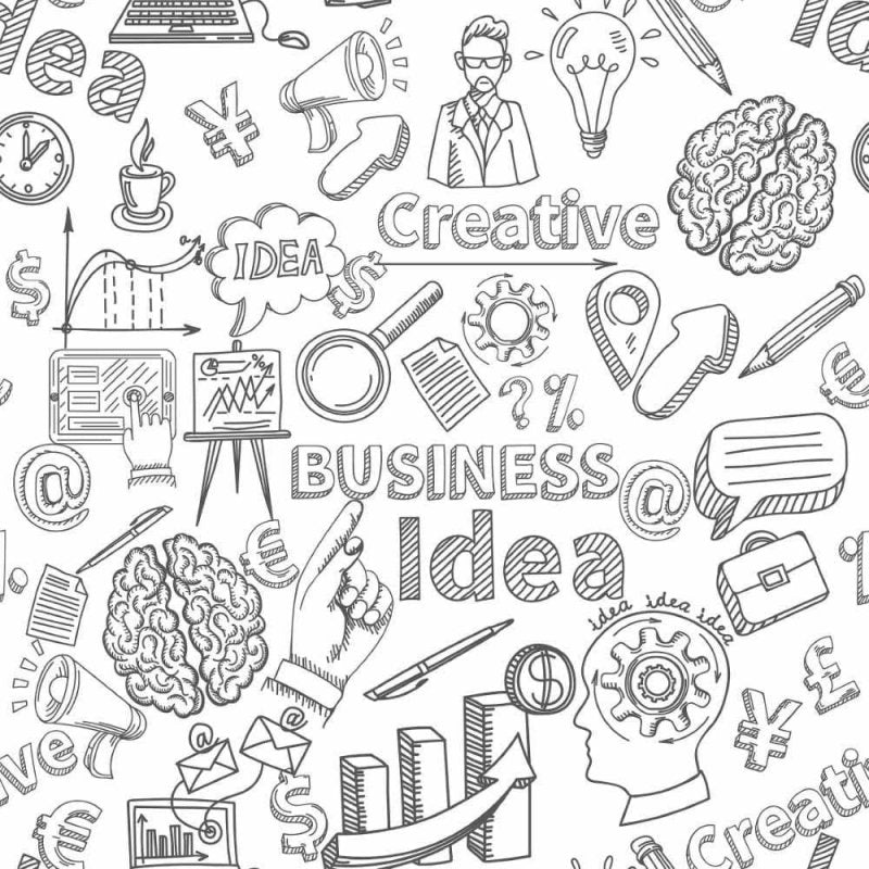Papel de Parede Adesivo Business Colorir N014035 - Papel na Parede