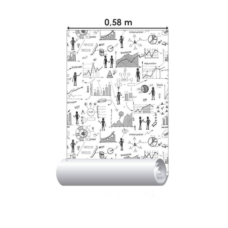 Papel de Parede Adesivo Bussiness N014130 - Papel na Parede