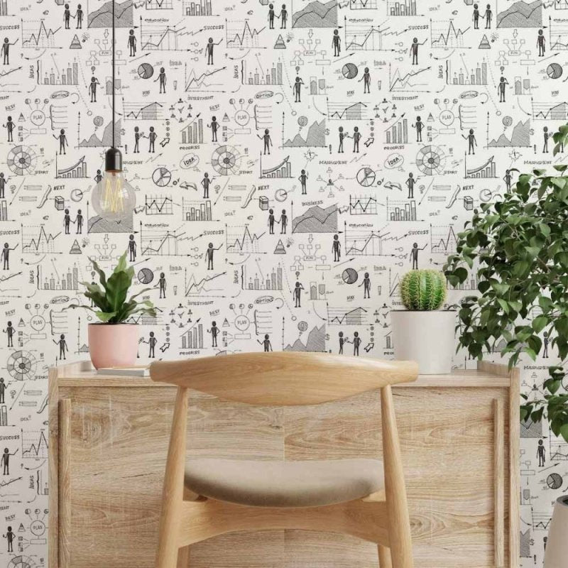 Papel de Parede Adesivo Bussiness N014130 - Papel na Parede