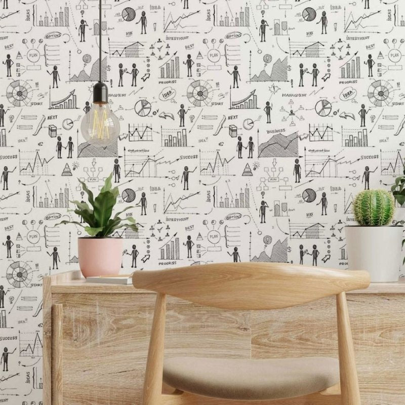Papel de Parede Adesivo Bussiness N014130 - Papel na Parede