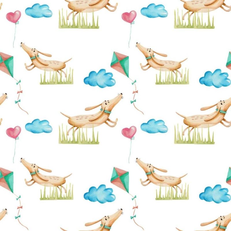 Papel de Parede Adesivo Cachorro Pipa N04048 - Papel na Parede