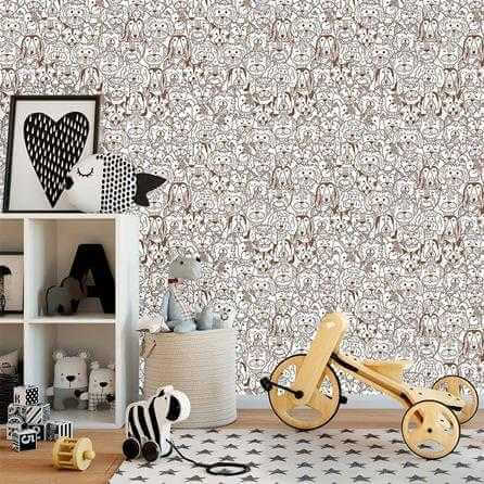 Papel de Parede Adesivo Cachorros 335798849 - Papel na Parede