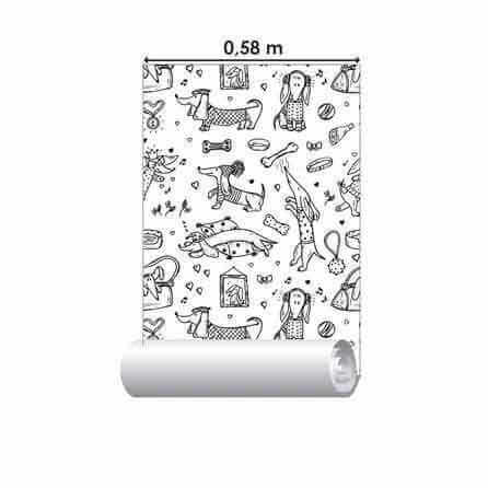 Papel de Parede Adesivo Cachorros 392760463 - Papel na Parede