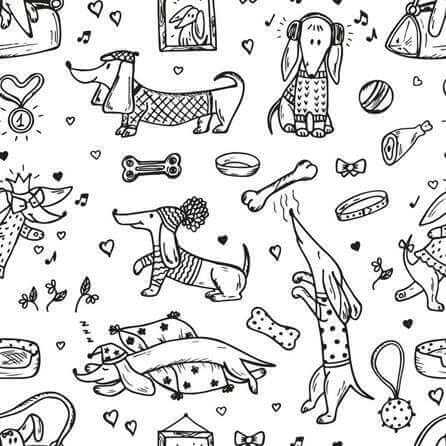 Papel de Parede Adesivo Cachorros 392760463 - Papel na Parede