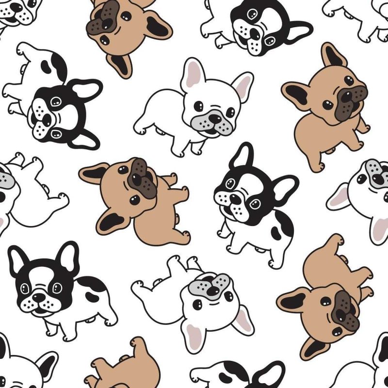 Papel de Parede Adesivo Cachorros Minimalistas N04053 - Papel na Parede