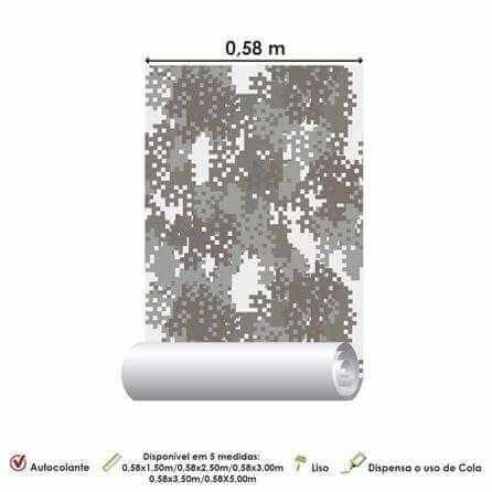 Papel de Parede Adesivo Camuflado Abstrato 48213 - Papel na Parede