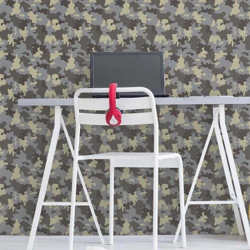 Papel de Parede Adesivo Camuflado Militar 24541 - Papel na Parede