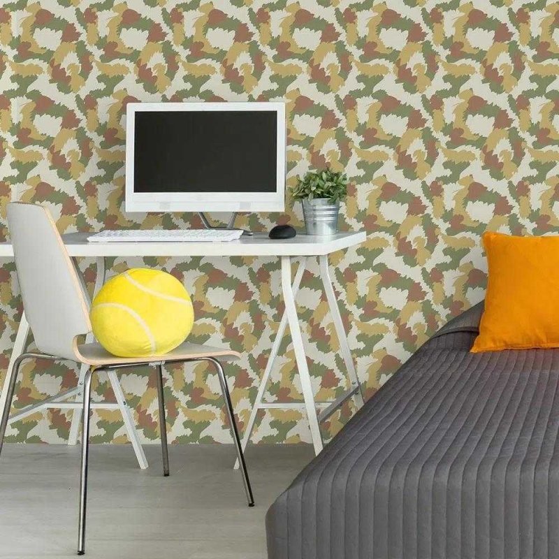 Papel de Parede Adesivo Camuflado Militar 32141 - Papel na Parede