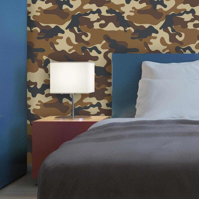 Papel de Parede Adesivo Camuflado Militar 69852 - Papel na Parede