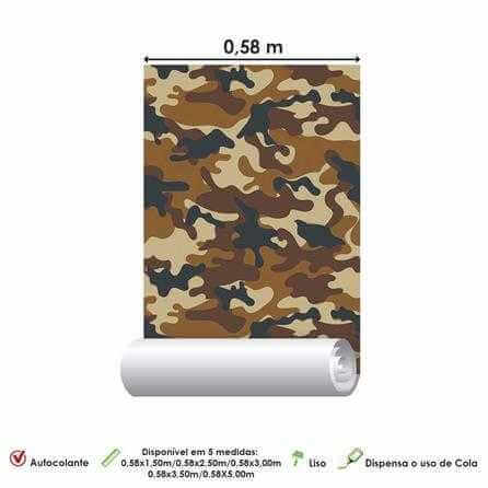 Papel de Parede Adesivo Camuflado Militar 69852 - Papel na Parede