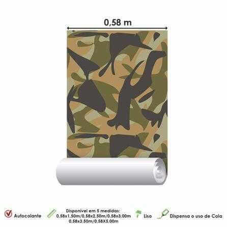 Papel de Parede Adesivo Camuflado Militar 74841 - Papel na Parede