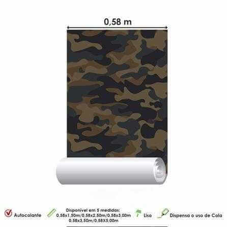 Papel de Parede Adesivo Camuflado Militar 780227 - Papel na Parede