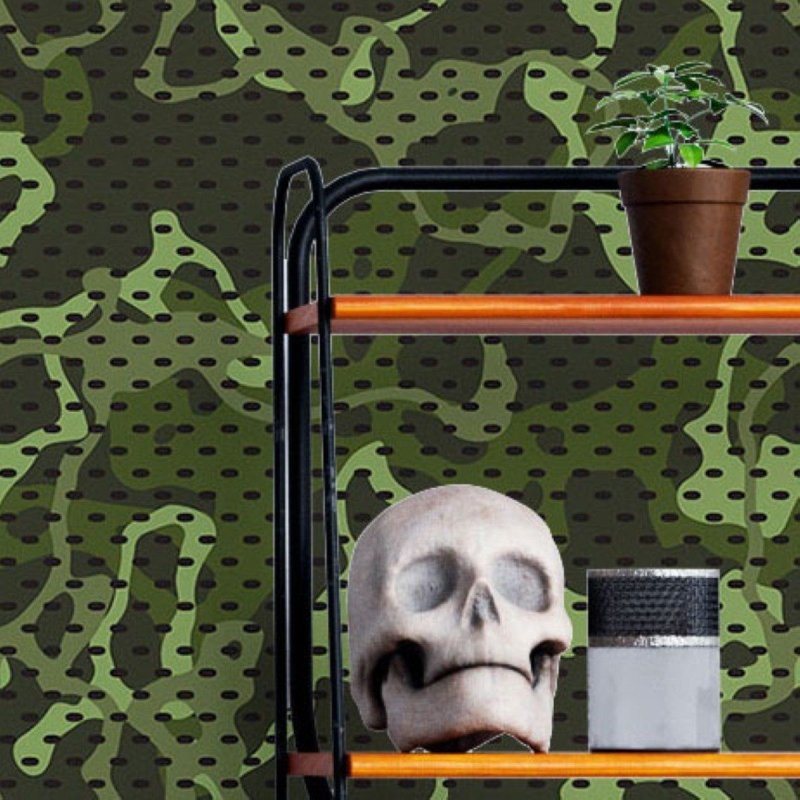 Papel de Parede Adesivo Camuflado Militar Jovem N016073 - Papel na Parede