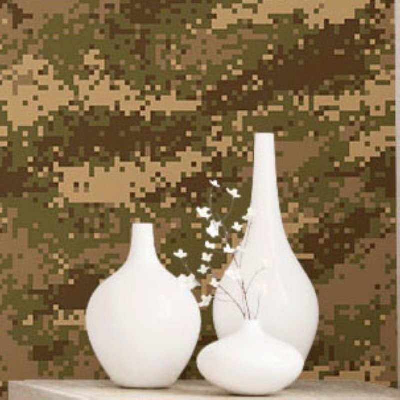 Papel de Parede Adesivo Camuflado Militar Jovem N016075 - Papel na Parede