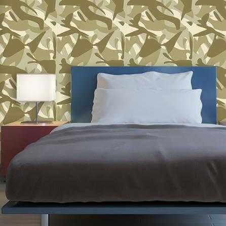 Papel de Parede Adesivo Camuflado Militar Verde 34145 - Papel na Parede