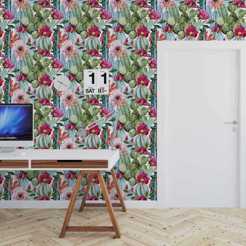 Papel de Parede Adesivo Caquito Natureza Flor 534521 - Papel na Parede