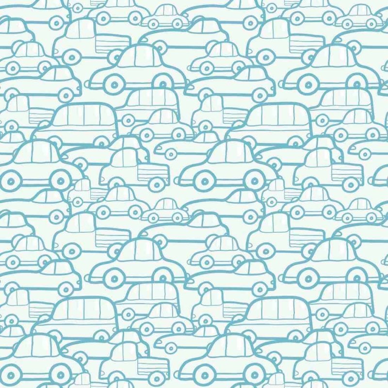 Papel de Parede Adesivo Carrinho Azul 123982192 - Papel na Parede