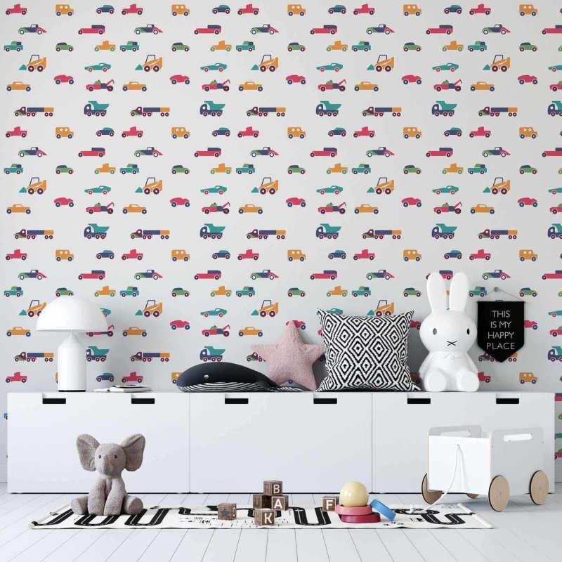 Papel de Parede Adesivo Carrinhos 1035339151 - Papel na Parede