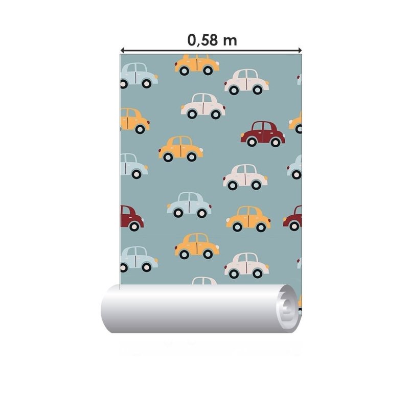Papel de Parede Adesivo Carrinhos N019092 - Papel na Parede