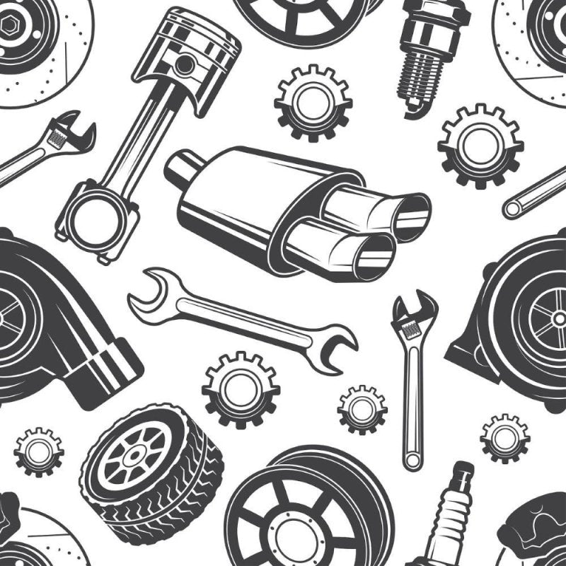 Papel de Parede Adesivo Carros Autopeças N012067 - Papel na Parede