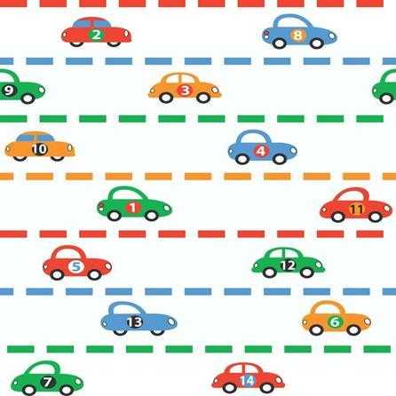 Papel de Parede Adesivo Carros Coloridos 1362 - Papel na Parede