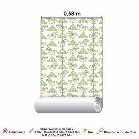 Papel de Parede Adesivo Carrossel Infantil 137068715 - Papel na Parede