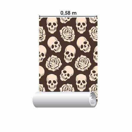 Papel de Parede Adesivo Caveira 100095995 - Papel na Parede
